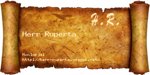 Herr Ruperta névjegykártya
